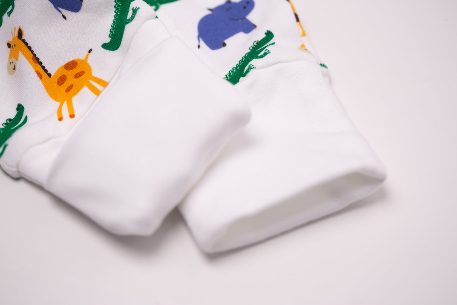 Bright jungle print organic cotton ZippyBoo suit