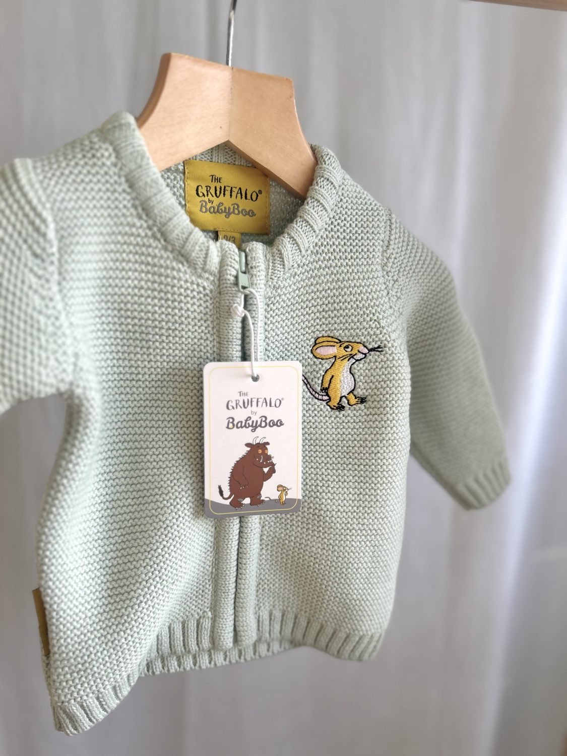Mint Mouse Gruffalo Organic Cotton Zipped Cardigan