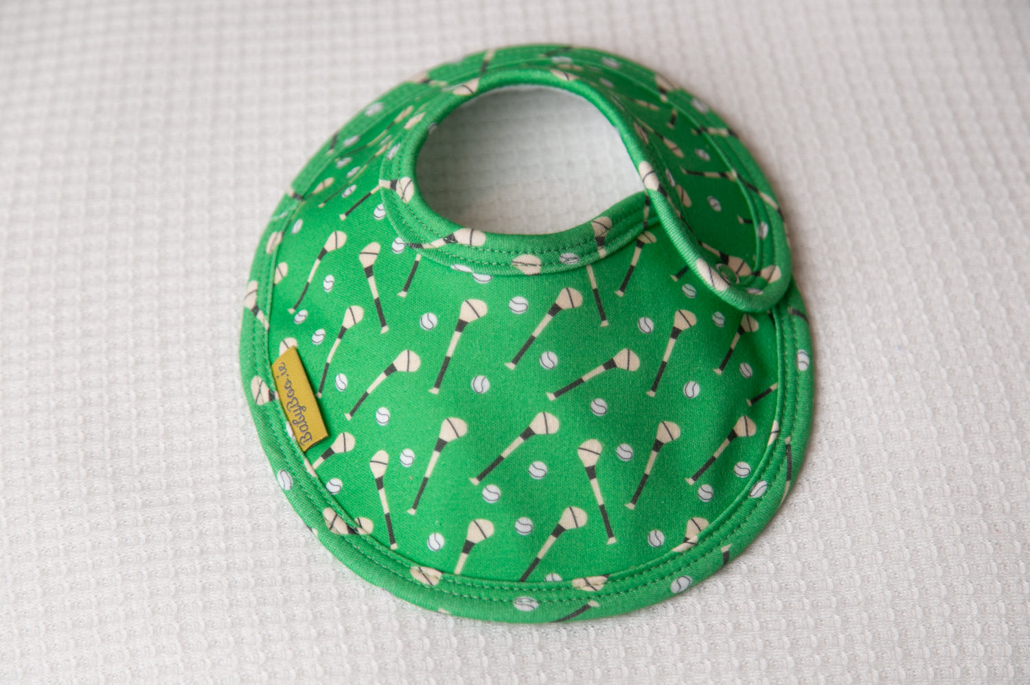 Green GAA organic cotton LittleBoo baby bib