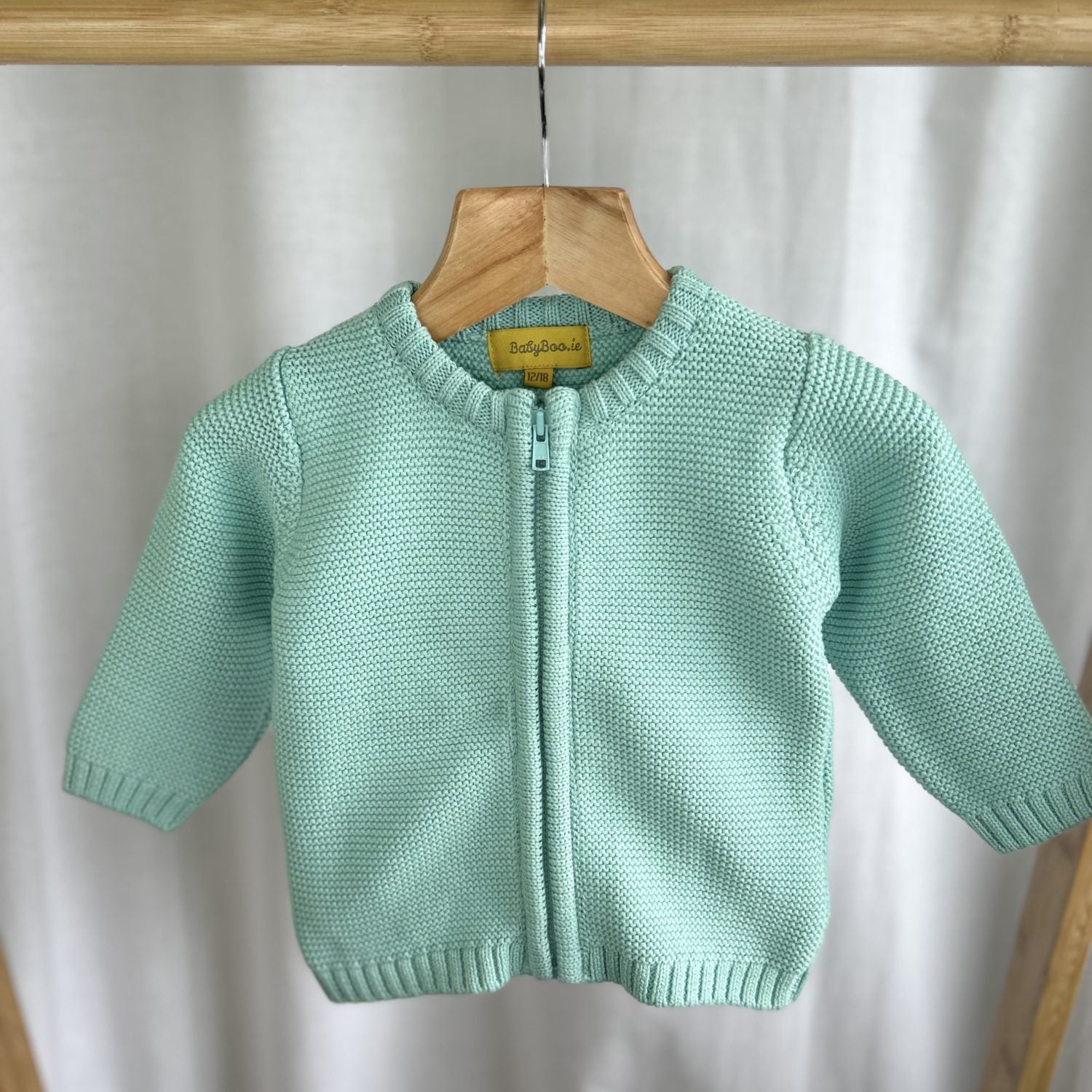 Ocean organic cotton zipped cardigan