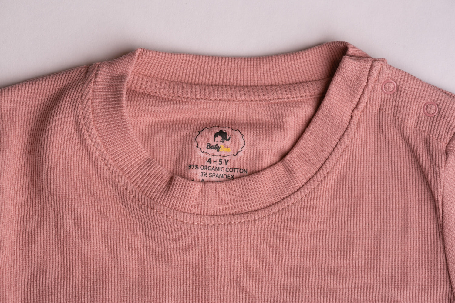 Rose ribbed organic cotton loungewear set