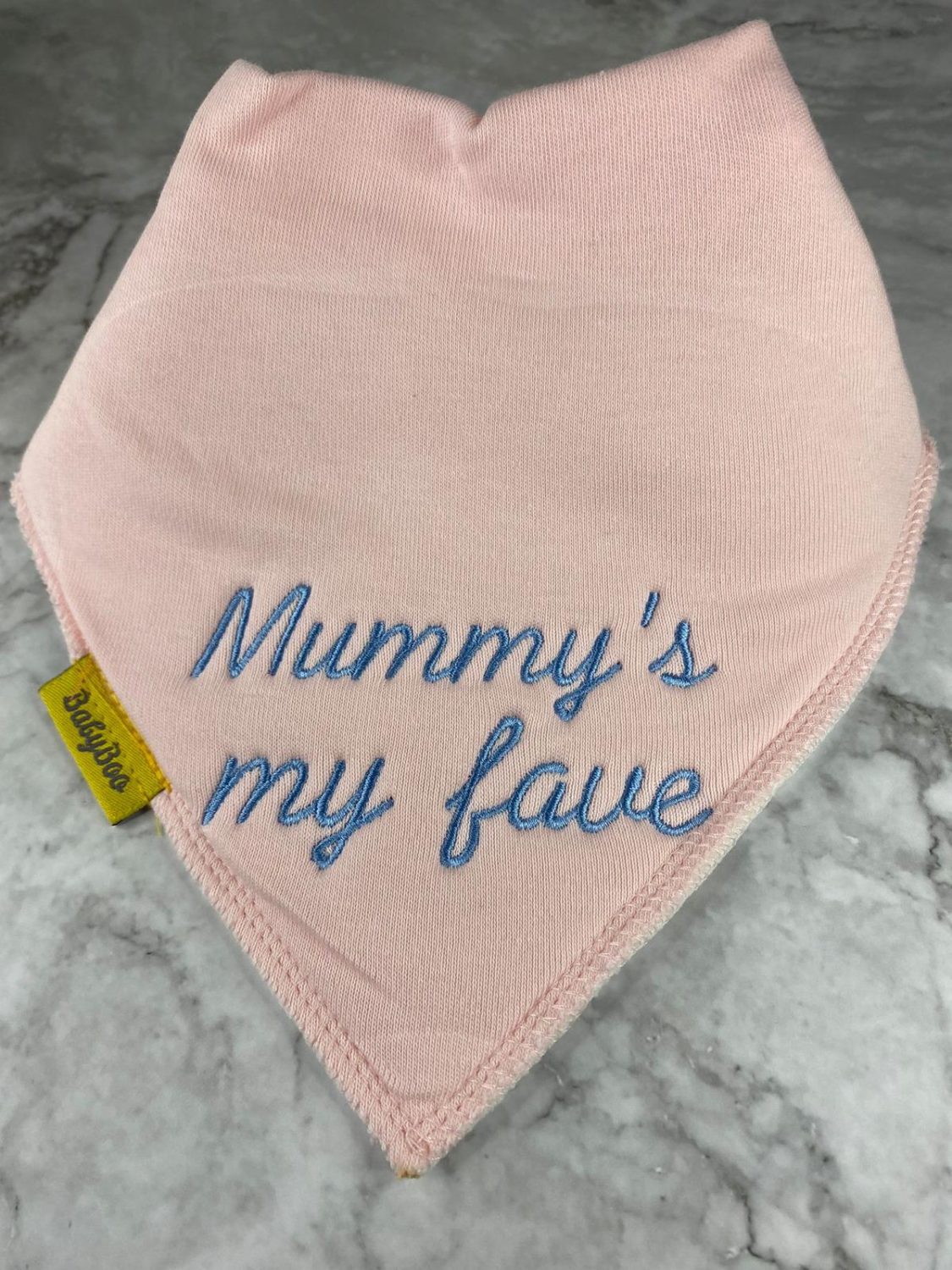 Mummy's my fave organic cotton bandana bib