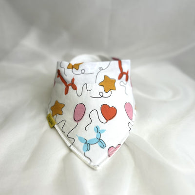 Pink Balloons Party Organic Cotton DribbleBoo Bandana bib