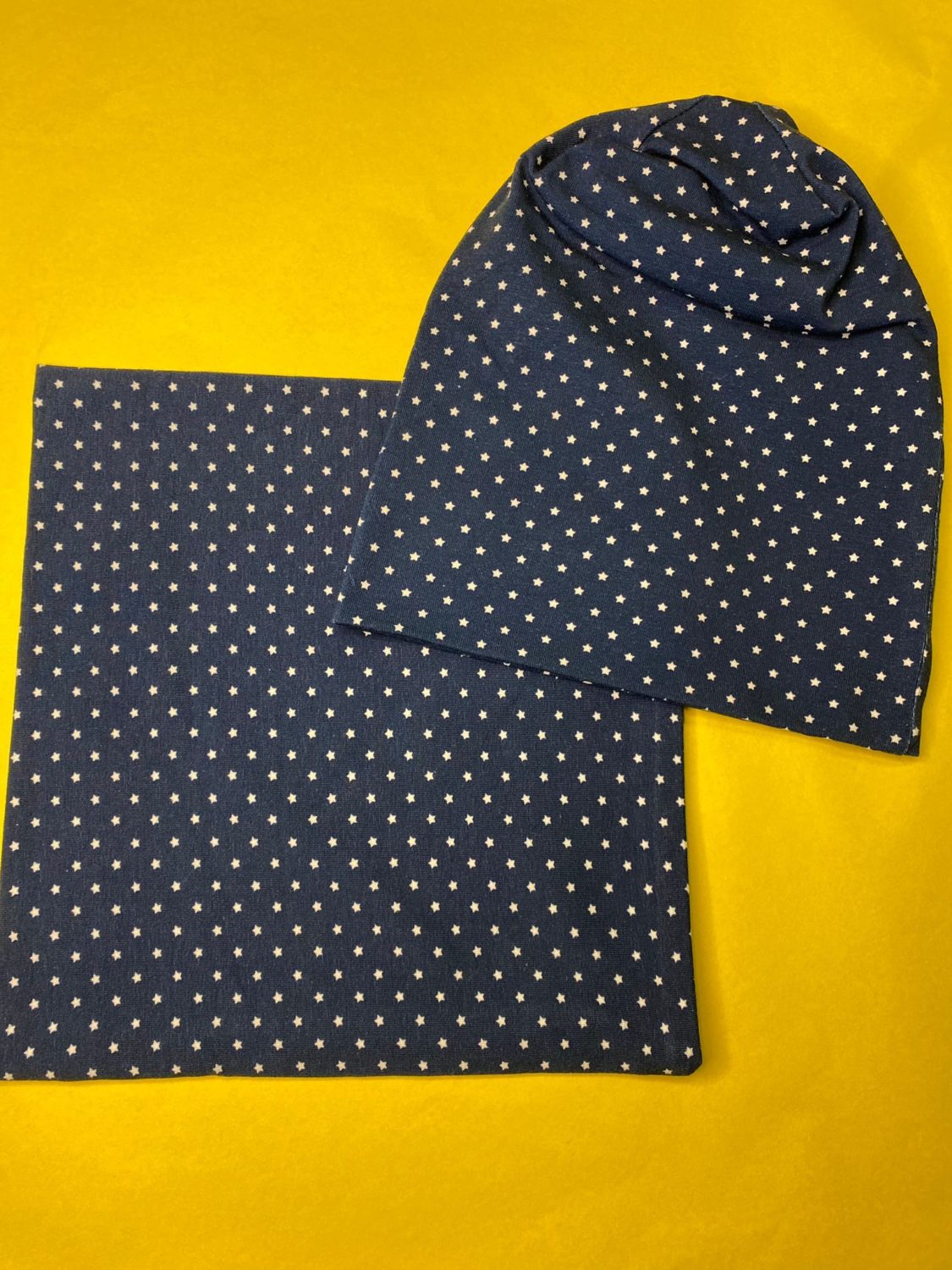Tiny navy stars organic cotton BooLoop Scarf