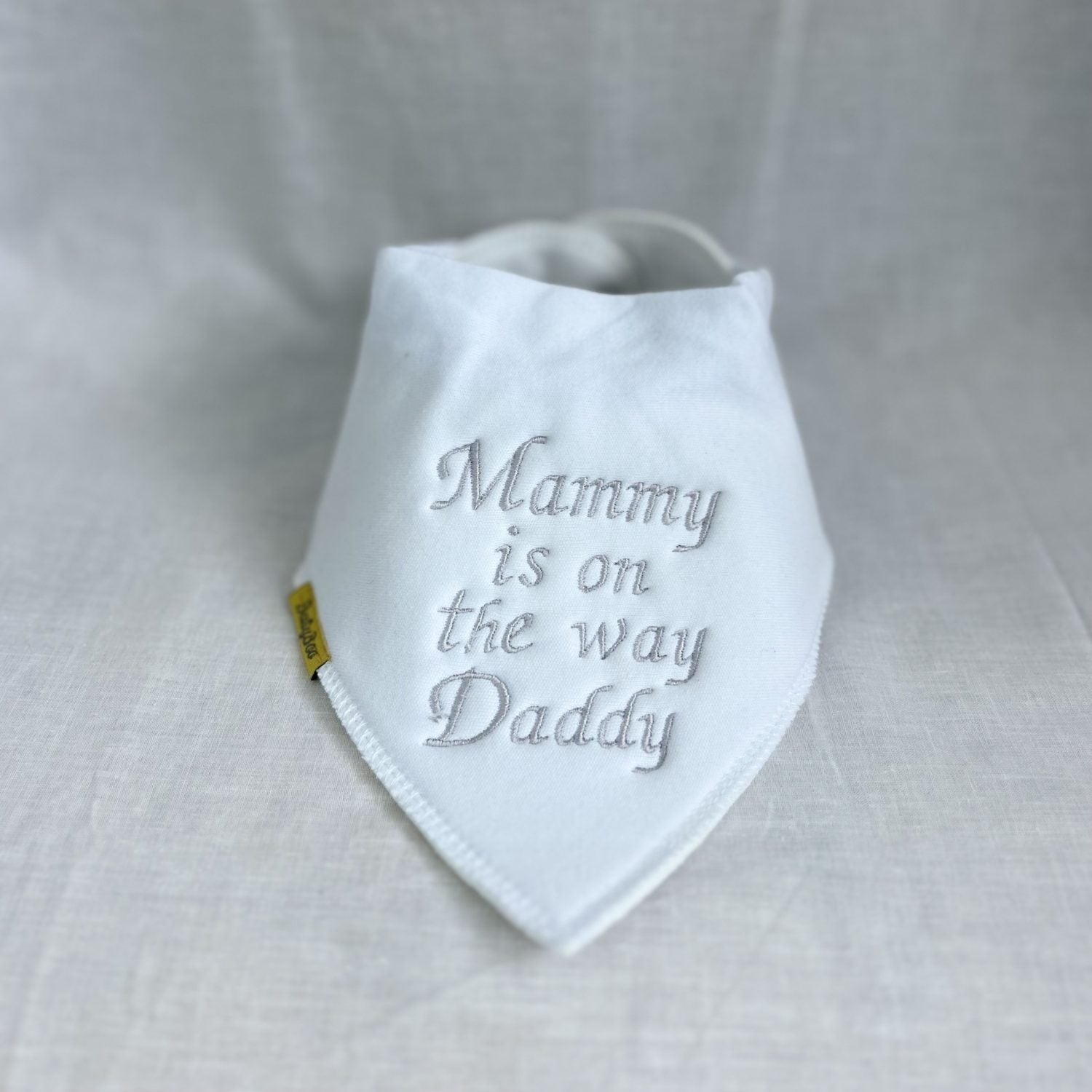 Mammy is on the way organic cotton DribbleBoo bandana bib