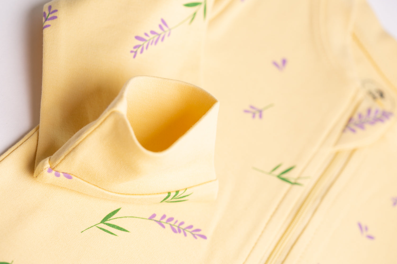 Lemon lavender organic cotton ZippyBoo suit