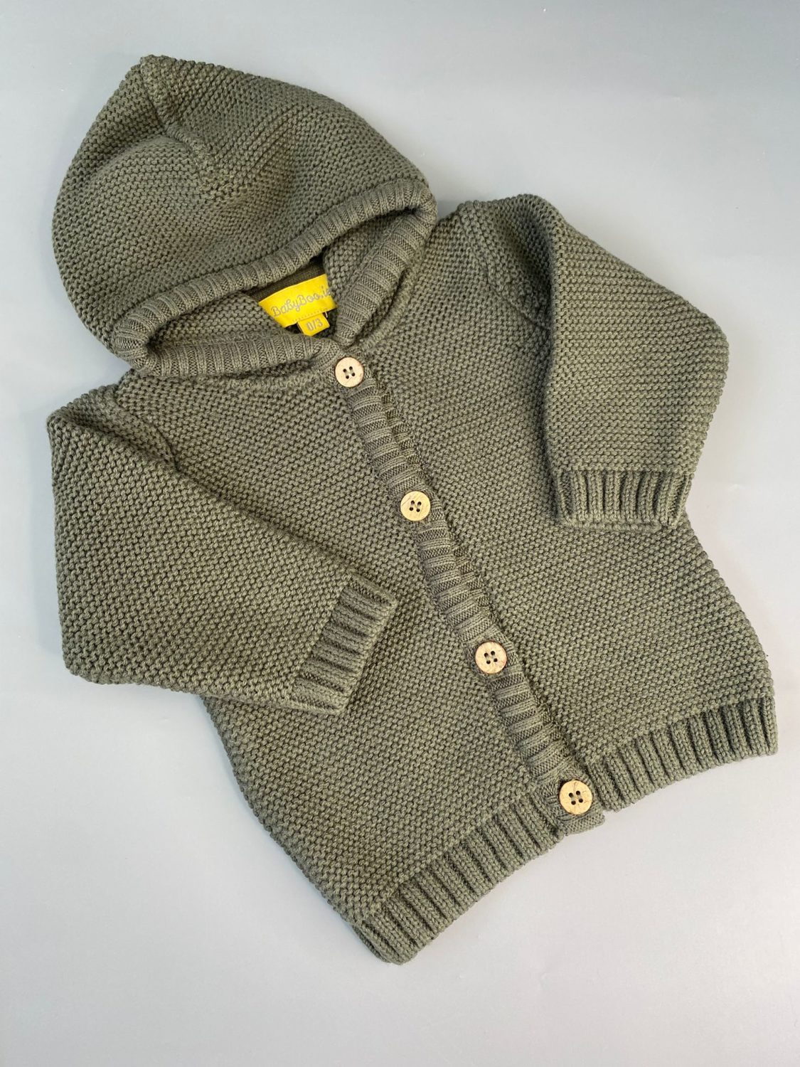 Khaki organic cotton hoodie