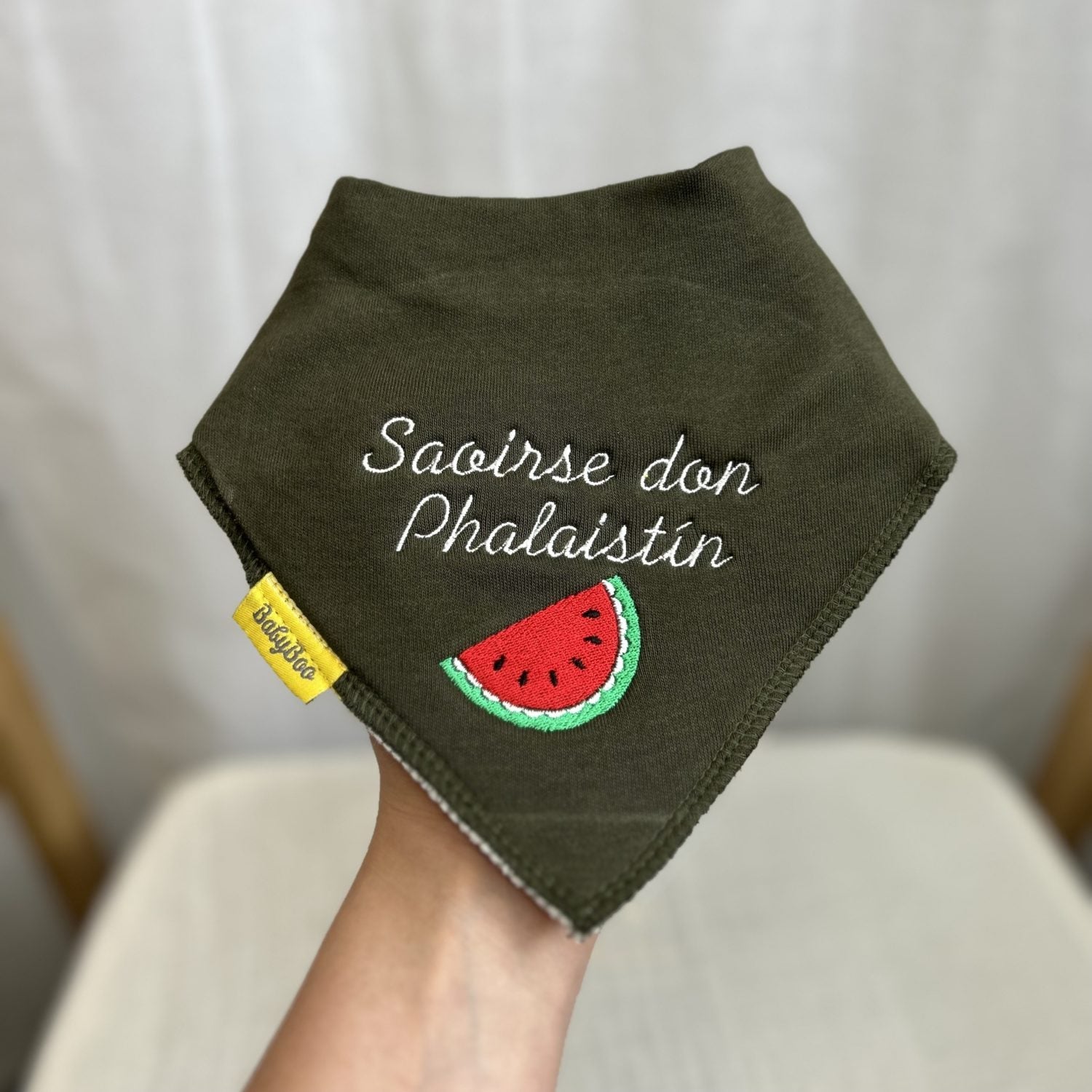 Saoirse organic cotton DribbleBoo bandana bib