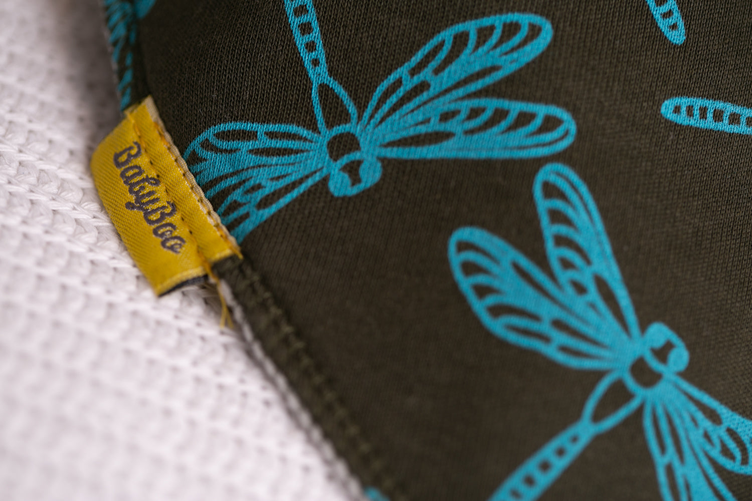 Dancing Dragonflies organic cotton DribbleBoo bandana bib