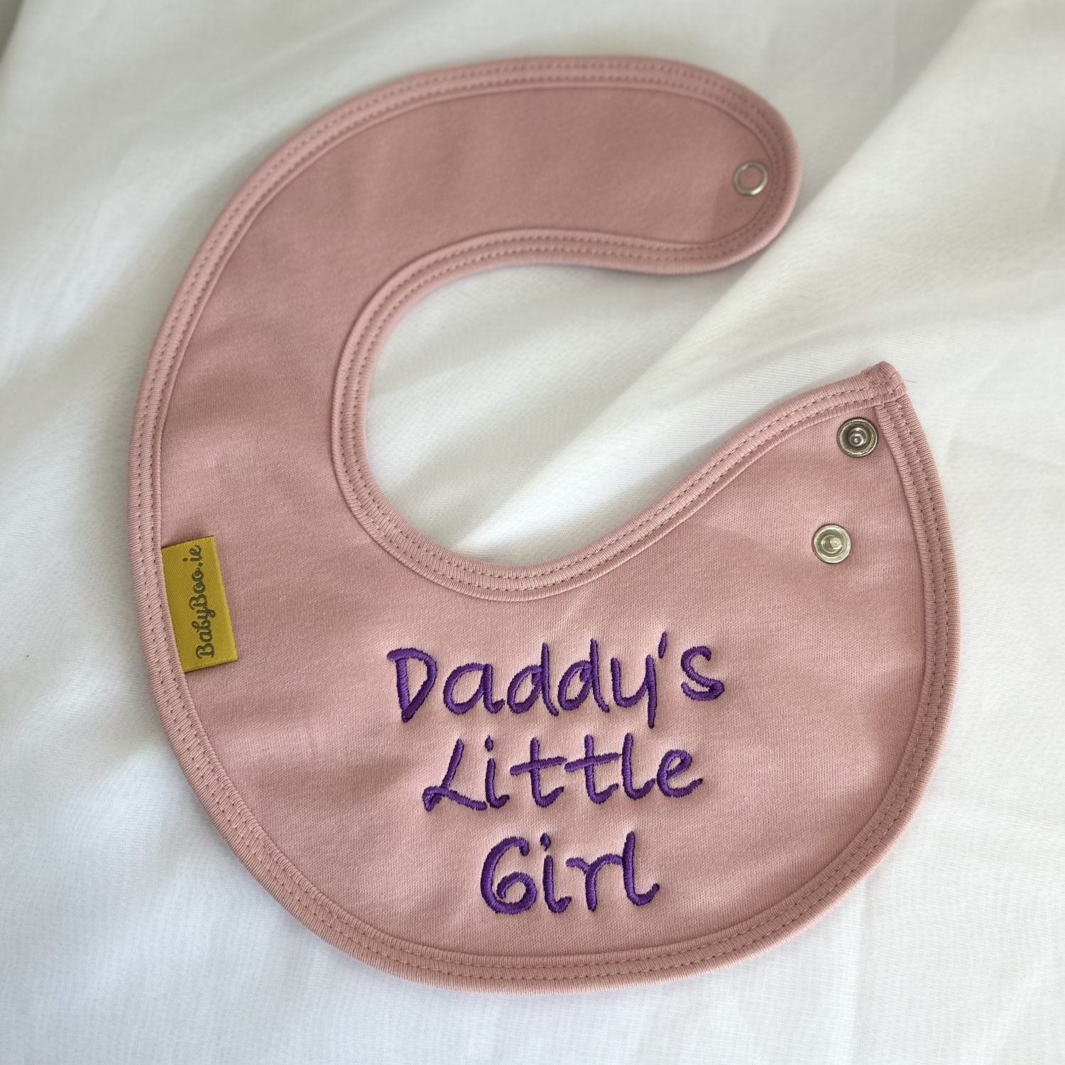 Daddy's Little Girl organic cotton LittleBoo newborn bib