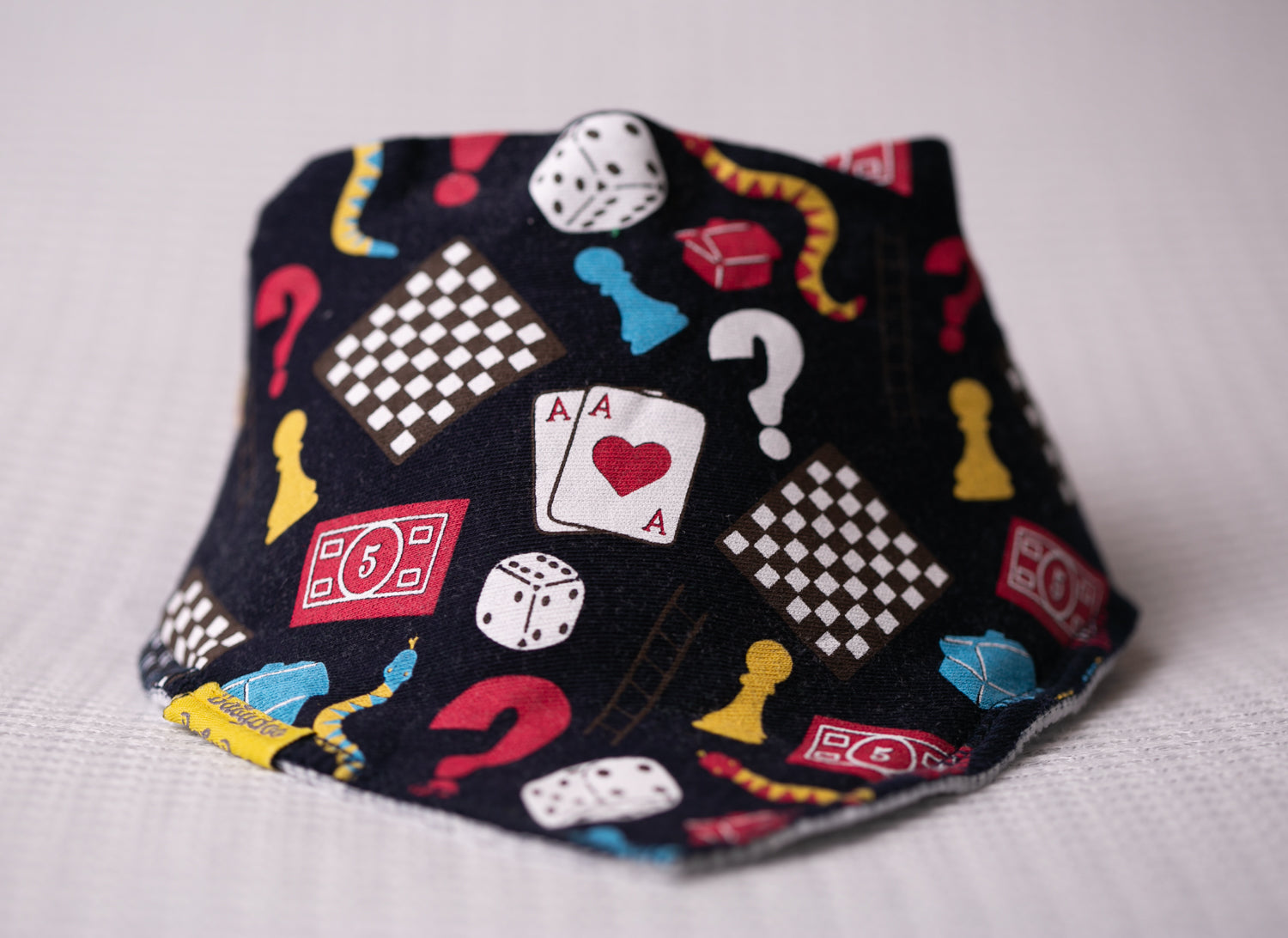 Games night organic cotton bandana bib