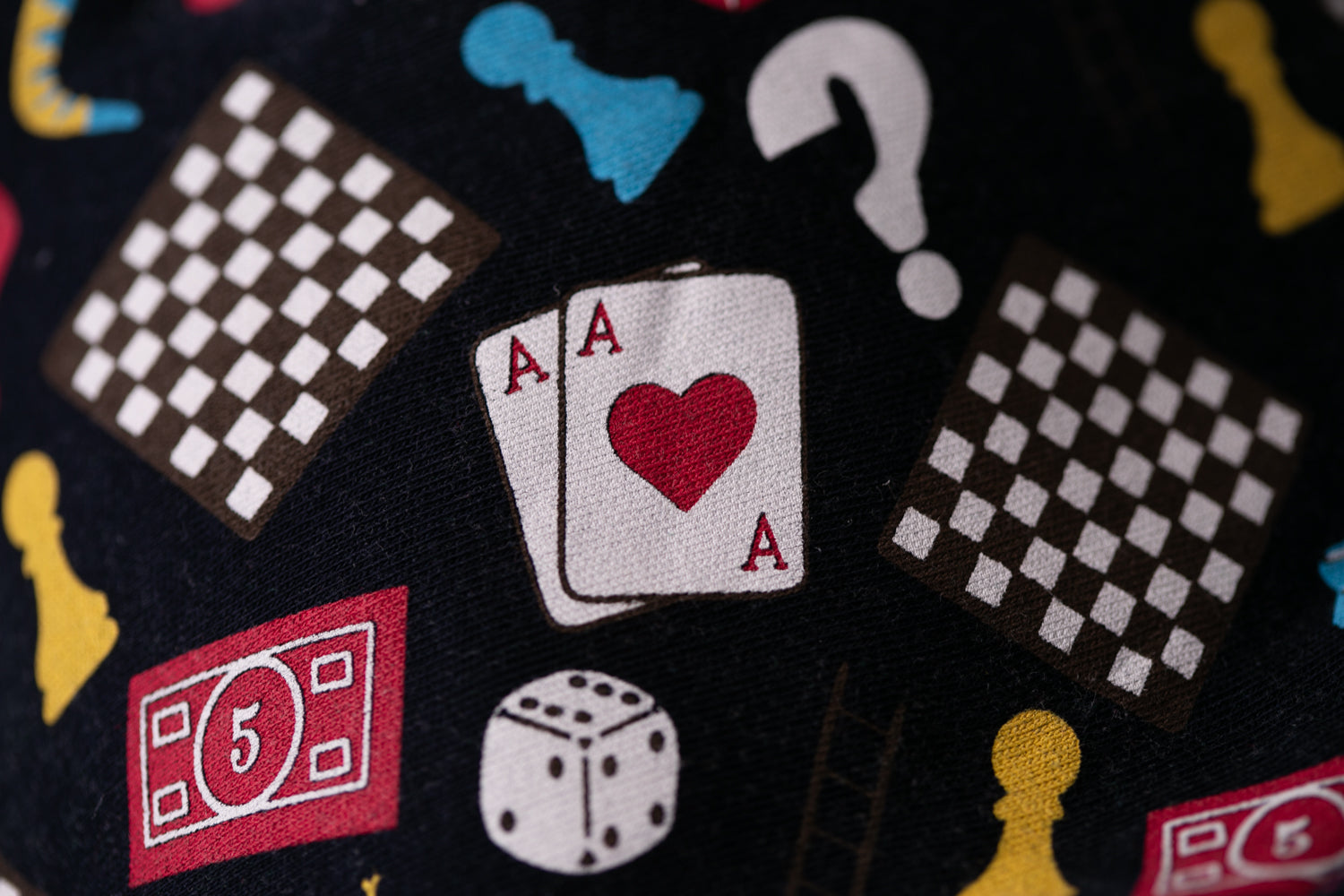 Games night organic cotton bandana bib