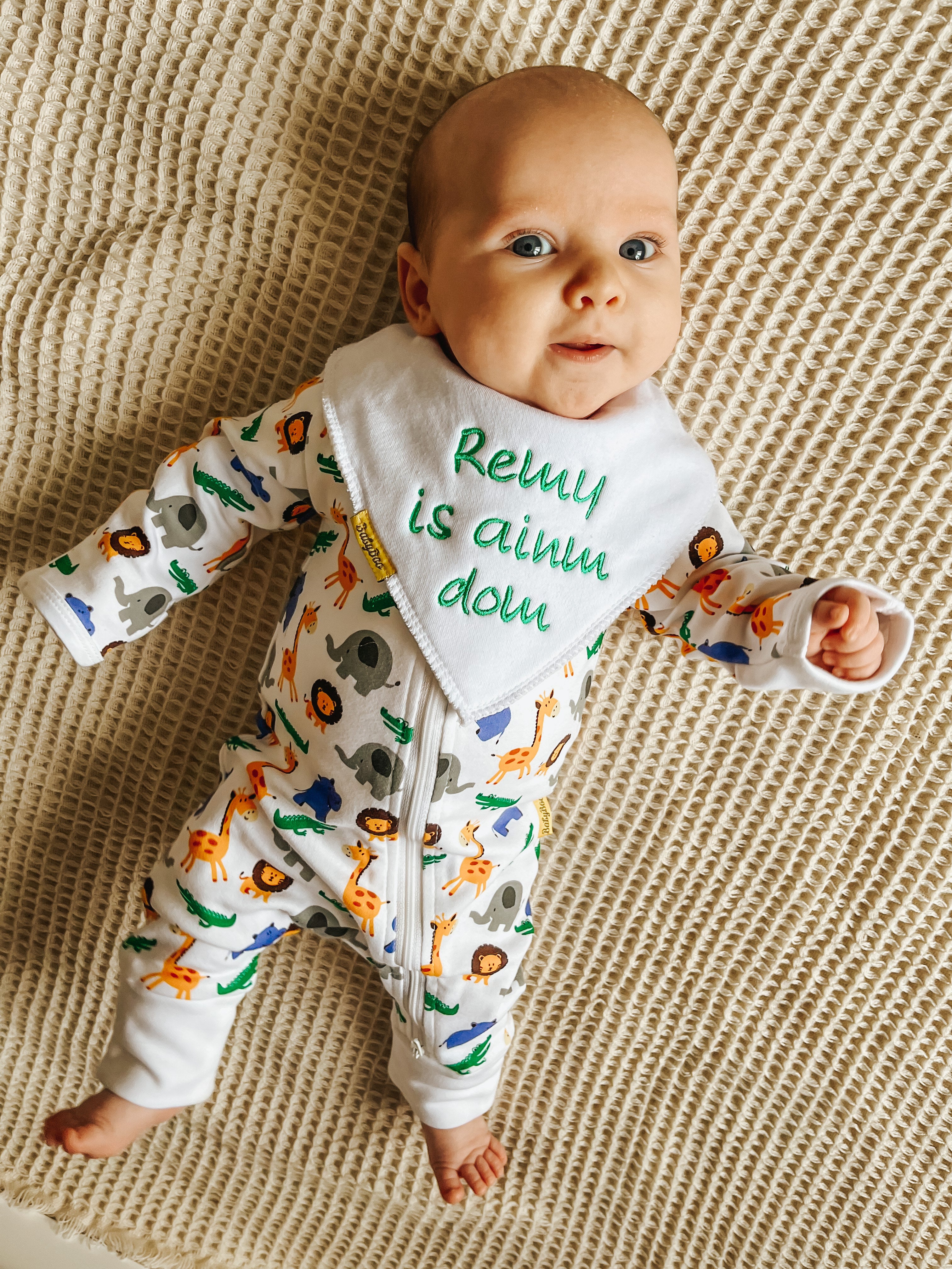 Name in Irish gift box - cardigan and bibs