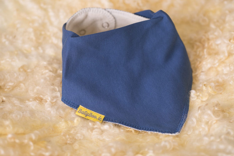 Just blue organic cotton DribbleBoo bandana bib