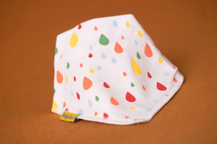 Raindrops organic cotton DribbleBoo bandana bib