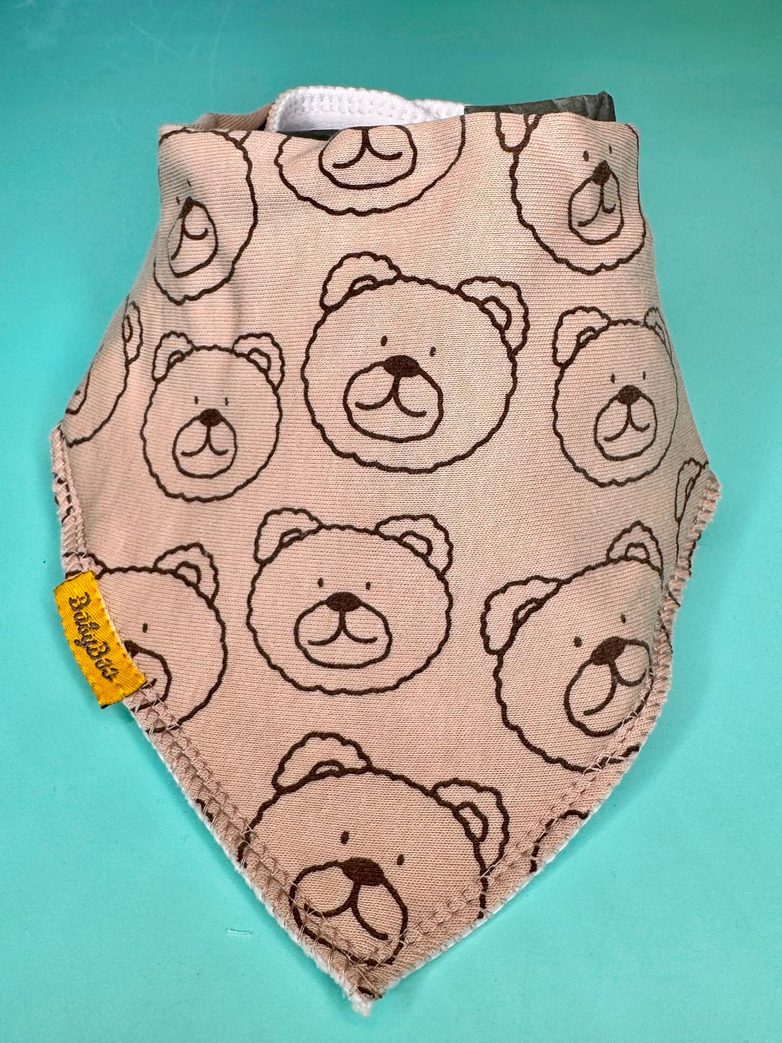Little Ted organic cotton DribbleBoo bandana bib
