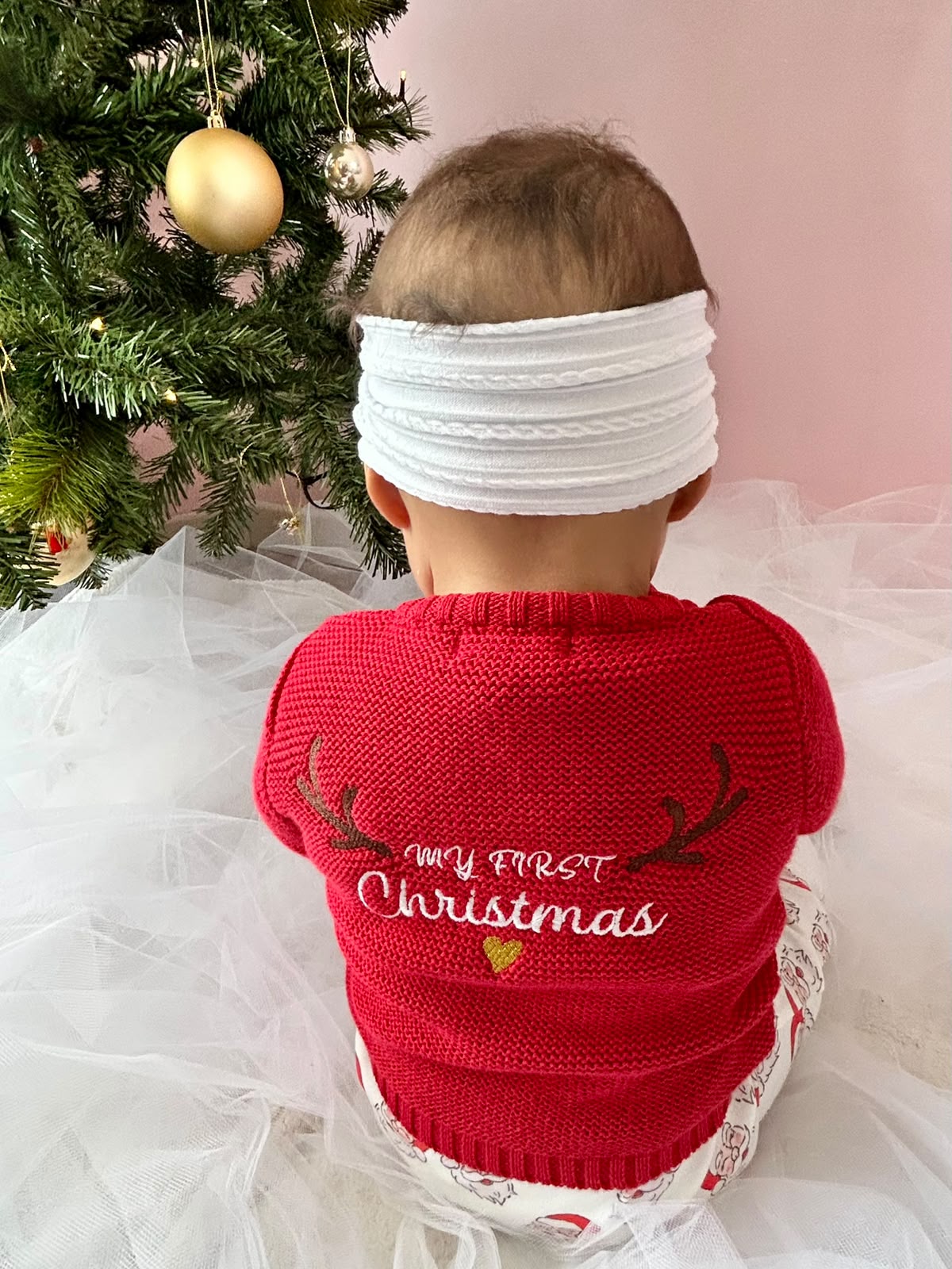 My First Christmas Knitted Cardigan
