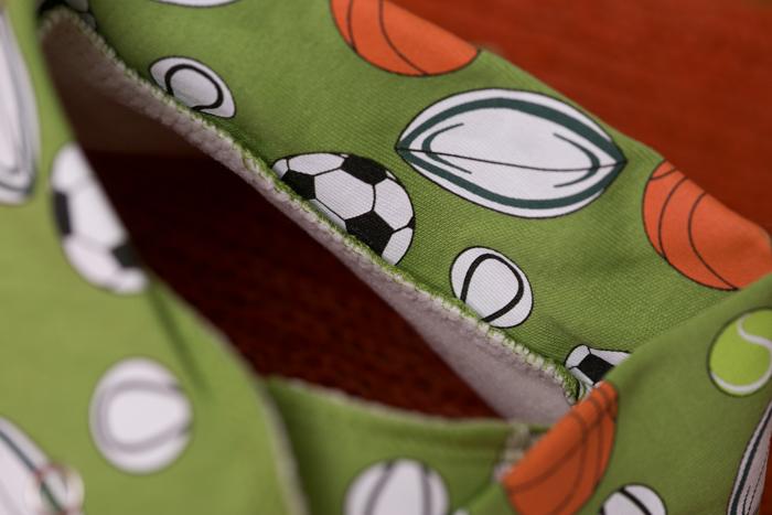 Super sports fan organic cotton DribbleBoo bandana bib