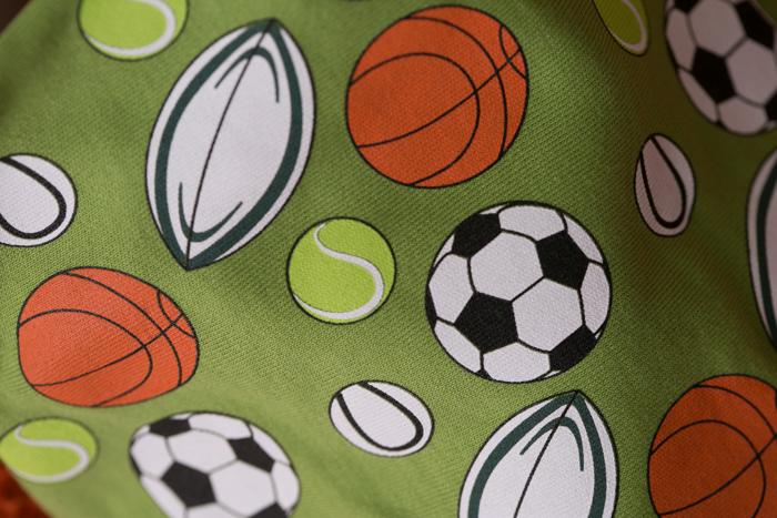 Super sports fan organic cotton DribbleBoo bandana bib