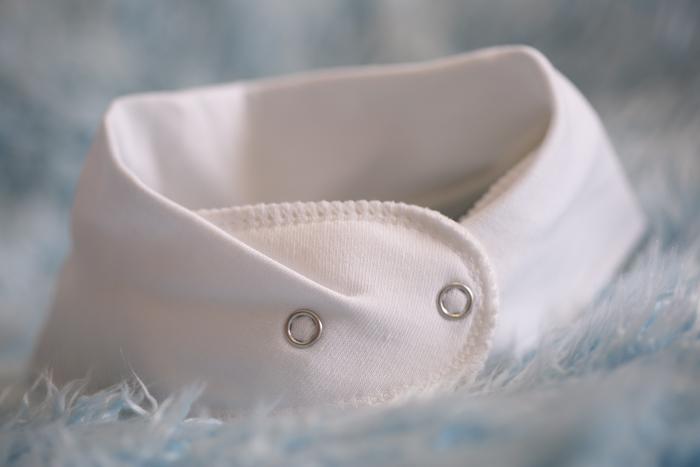 Fancy pants white tuxedo organic cotton DribbleBoo bandana bib