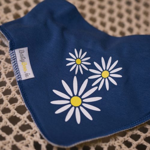 Navy Daisy Bandana Bib