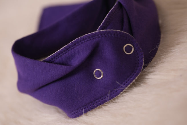 Purple monster bandana bib