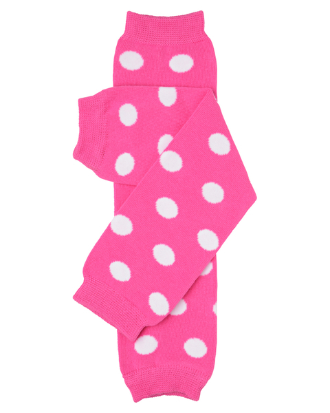 Hot Pink Polka Dot Leg Warmers - BabyBoo.ie