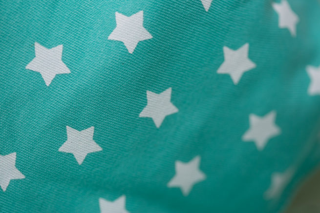 sea green stars bandana bib