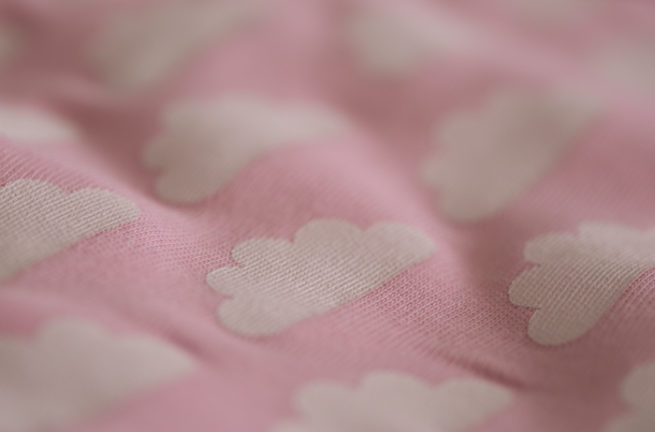 pink clouds bandana bib