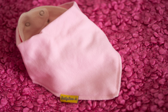 baby pink bandana bib