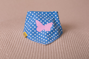 polka butterfly print bandana bib