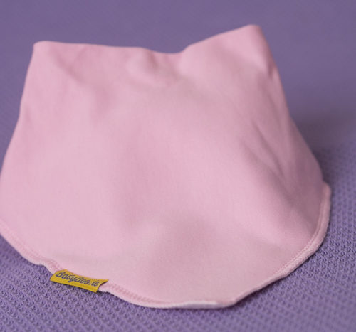 large pink bandana bib