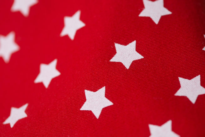 large red stars bandana bib