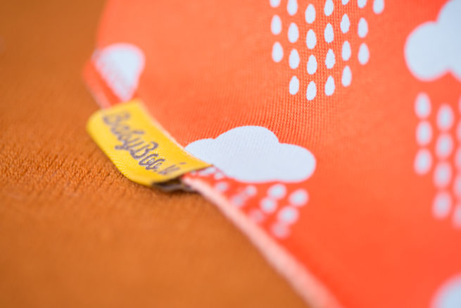 orange rain clouds bandana bib