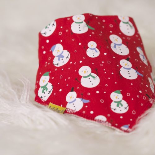 Red Snowman Bandana Bib