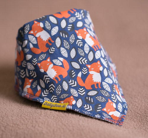 Teal Foxes Bandana Bib