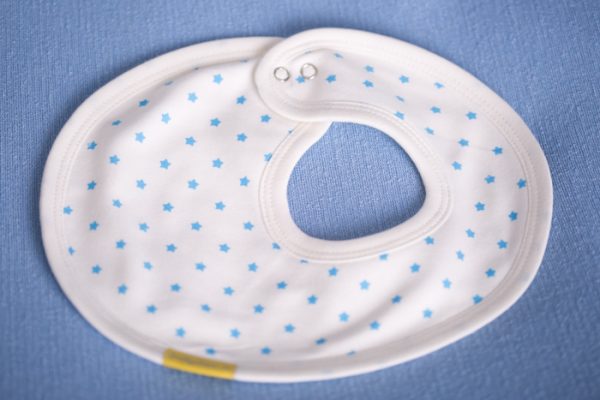 newborn blue stars bandana bib