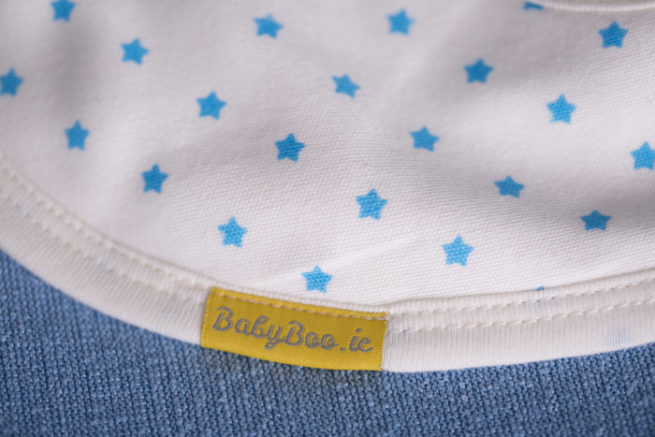 newborn blue stars bandana bib