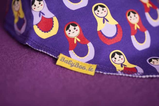 purple russian dolls bandana bib
