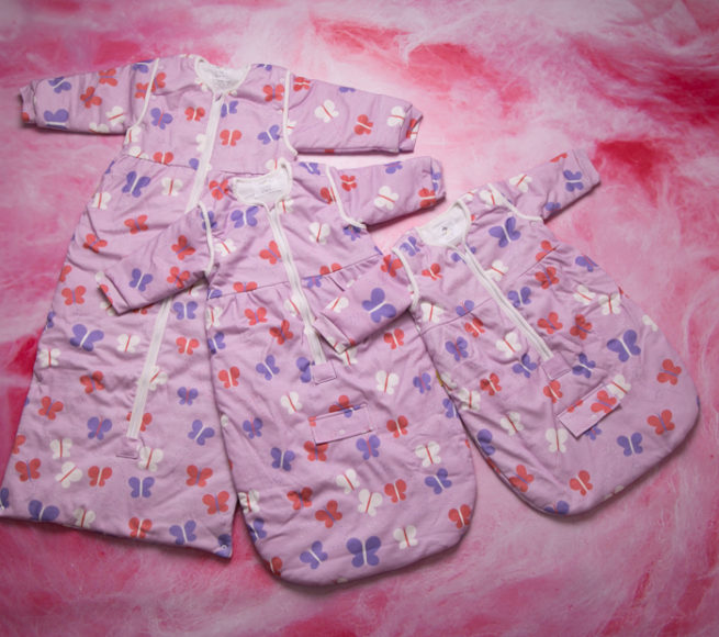 Butterfly print snuggle boo sleeping bags