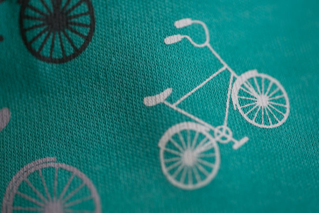 teal bicycles bandana bib