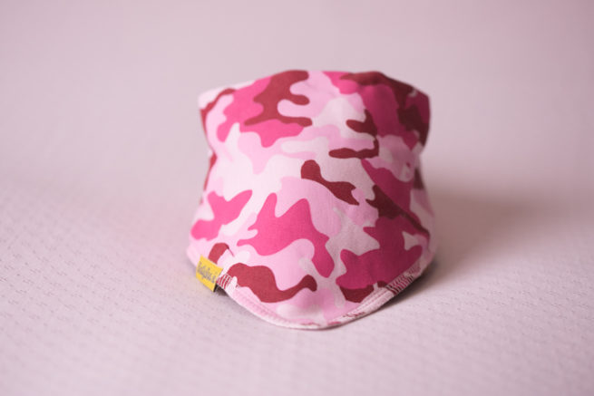 Pink camouflage bandana bib