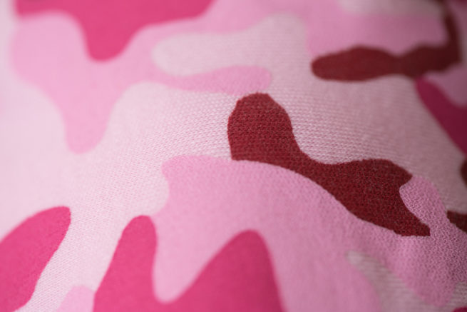 Pink camouflage bandana bib