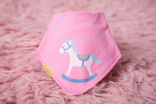 Pink Rocking Horse BabyBoo Bandana Bib