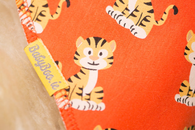 Orange tigers bandana bib