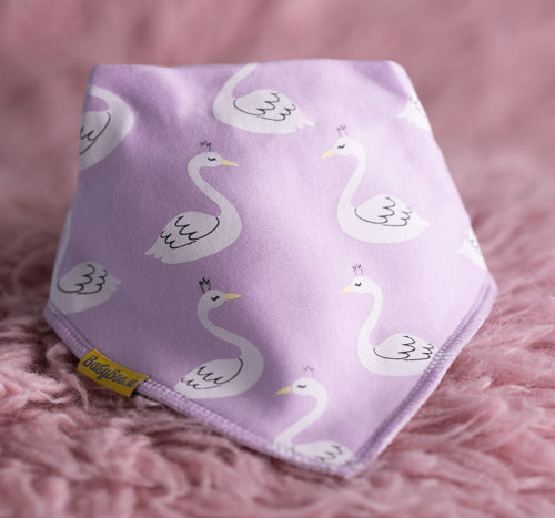 Swan print bandana bib