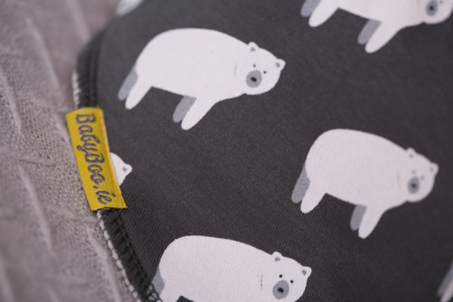 Grey polar bears DribbleBoo bandana bib