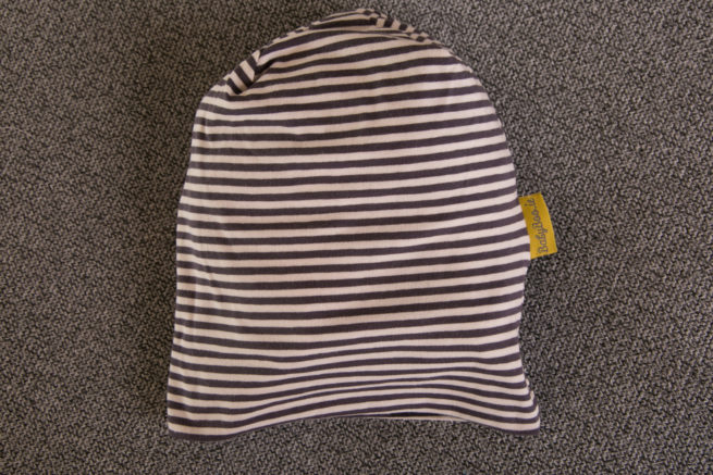 Grey stripes beanie hat