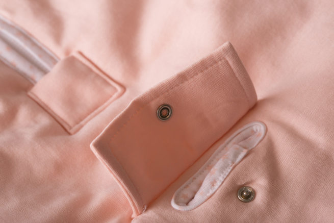 Harness flap peach sleeping bag