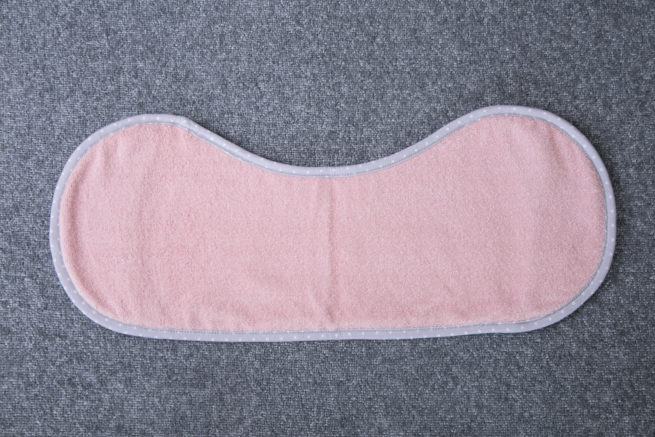 Grey and blush pink Burp Towel